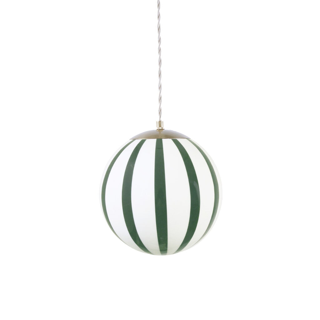 Pendant Lamp Alba Opal Green/White Small