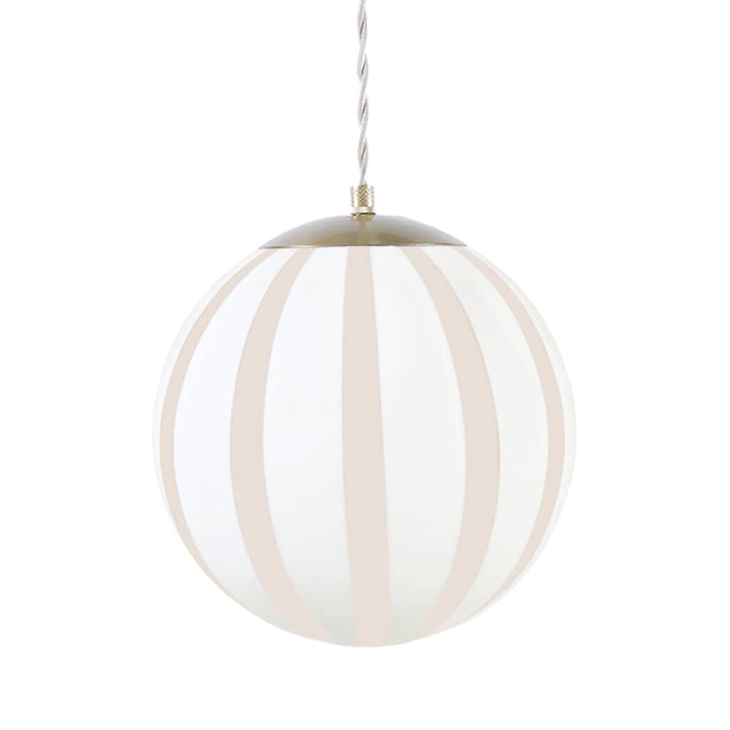 Pendant Lamp Alba Opal Beige/White Large