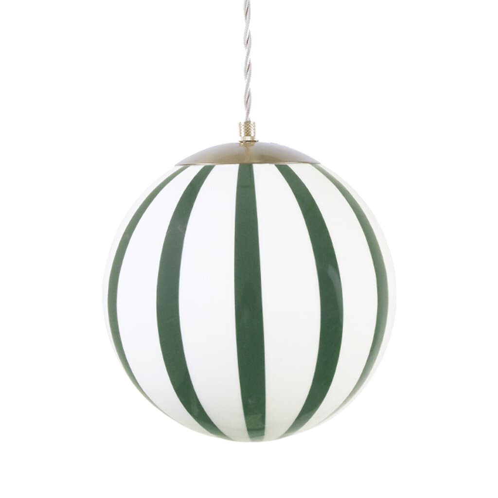 Pendant Lamp Alba Opal Green/White Large