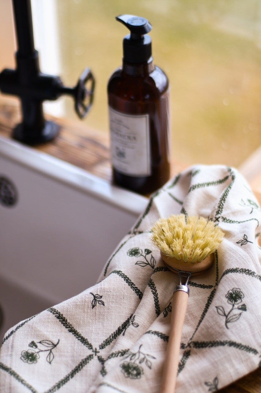 Kitchen Towel Lovisa Green/White