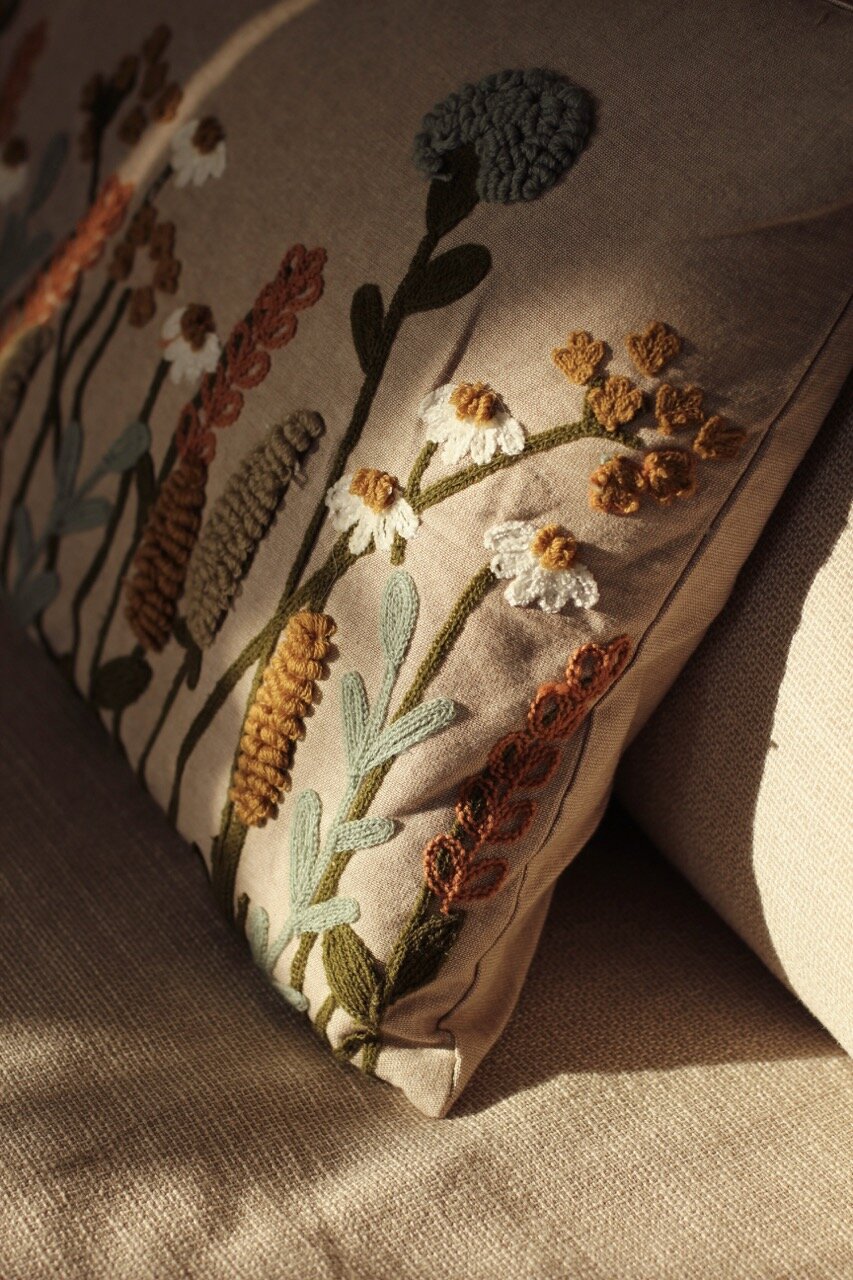 Cushion Cover Elodie Embroidered