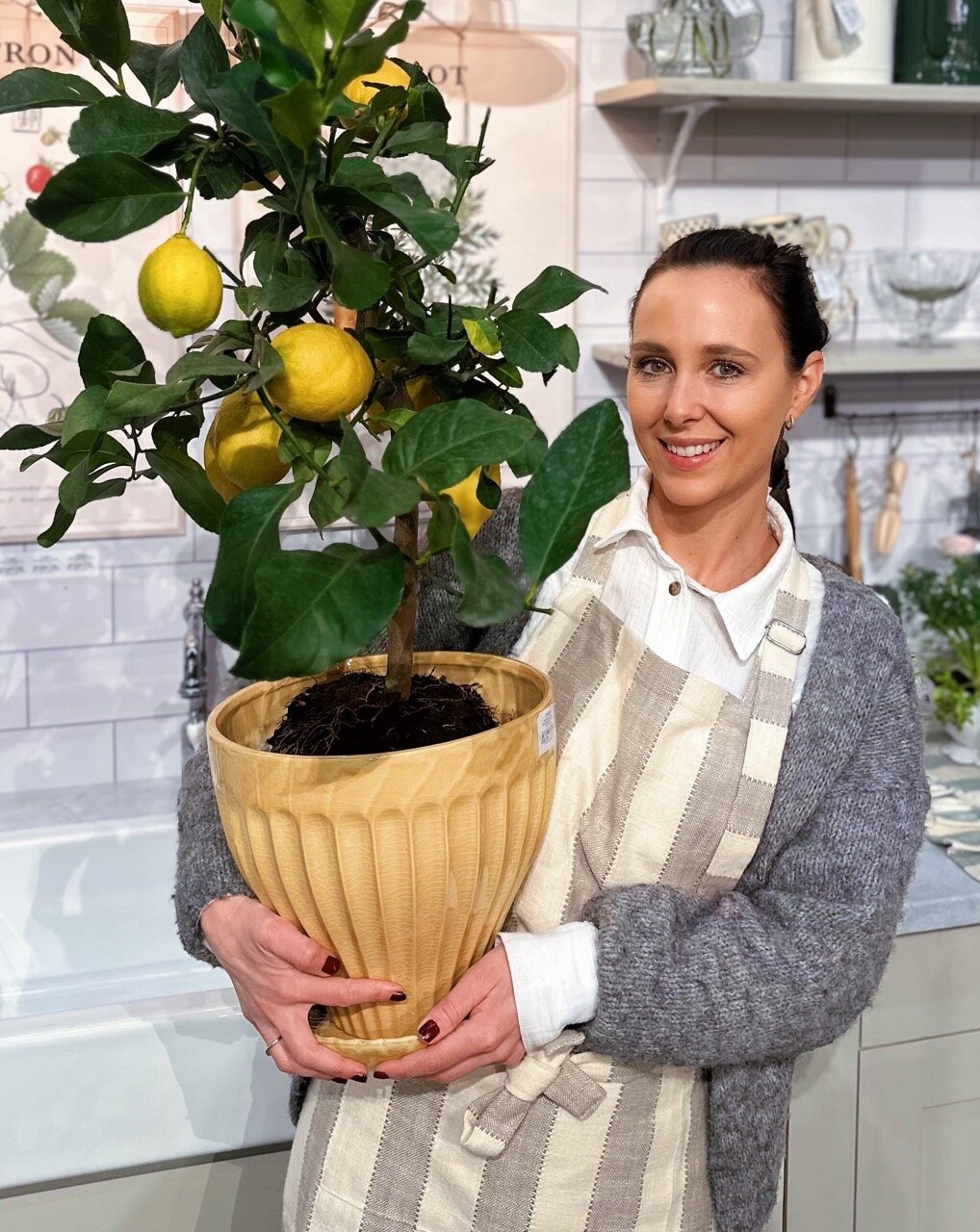 Kruka Anna 25 cm Gul