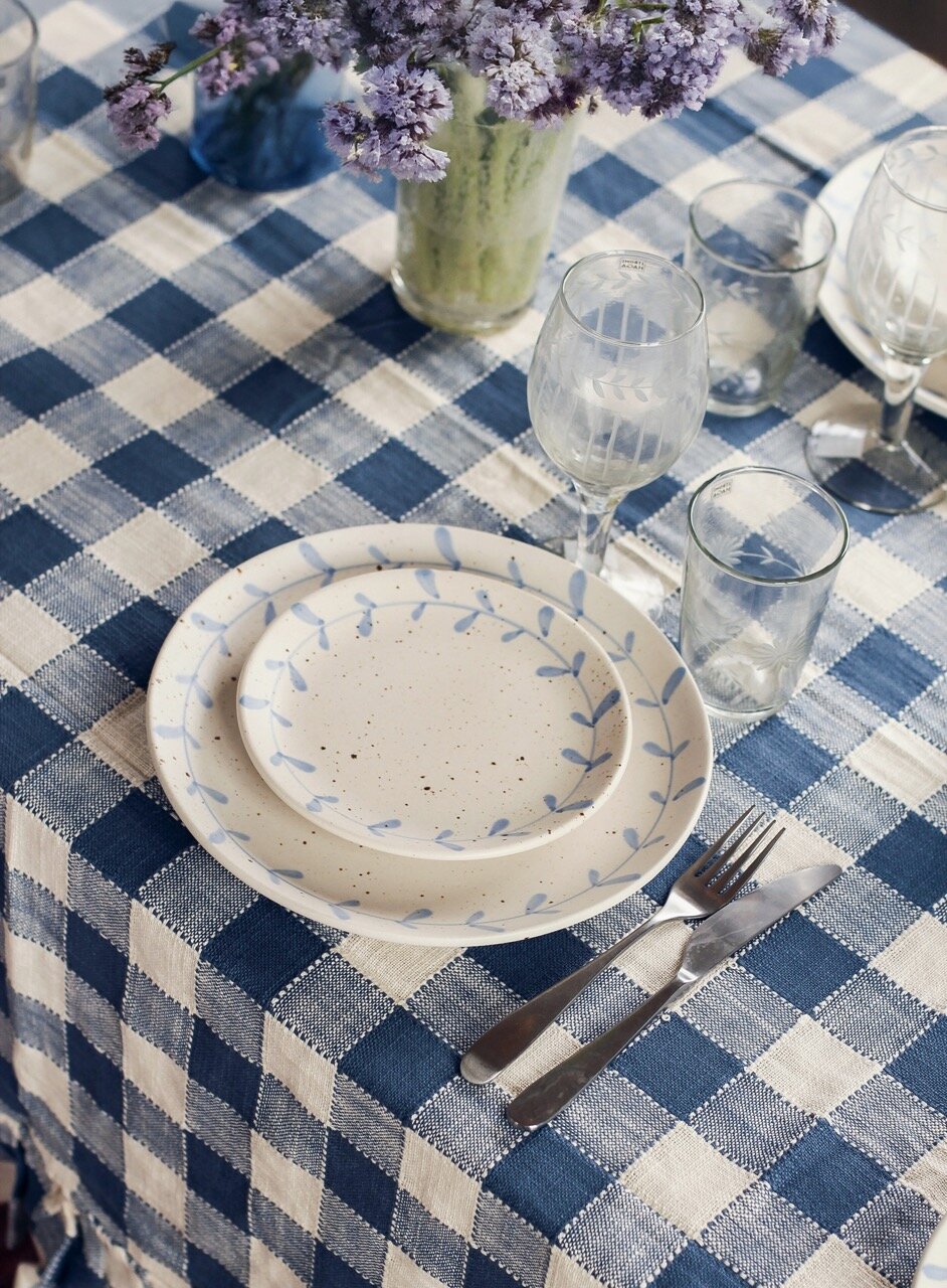 Dessert Plate Viola Leaf Blue