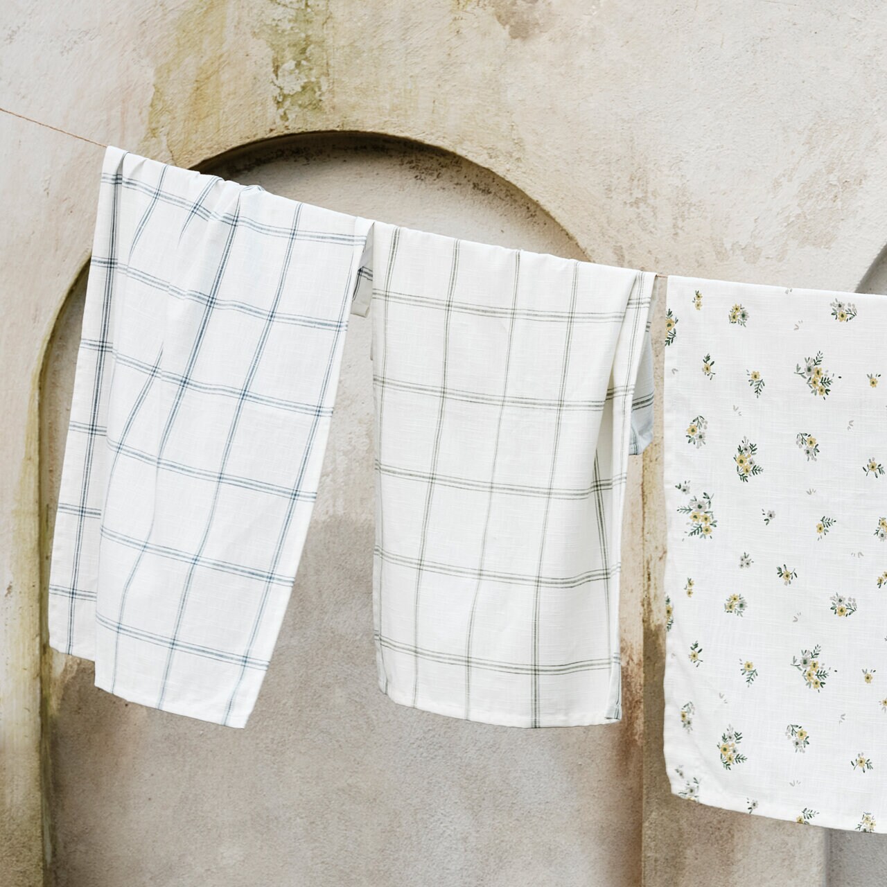 Kitchen Towel Alma White/Green