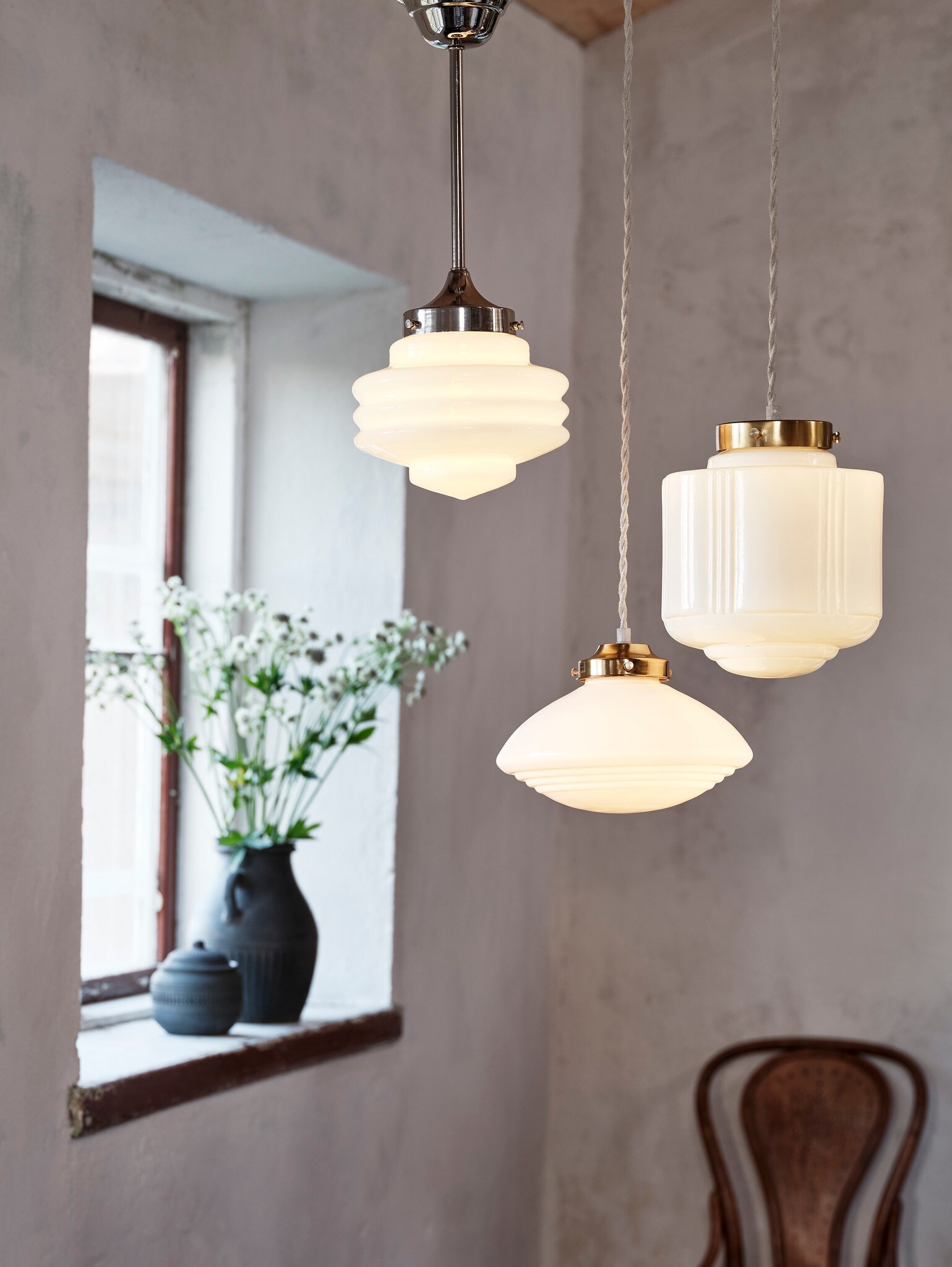 Pendant Lamp Valter Opal/Nickel