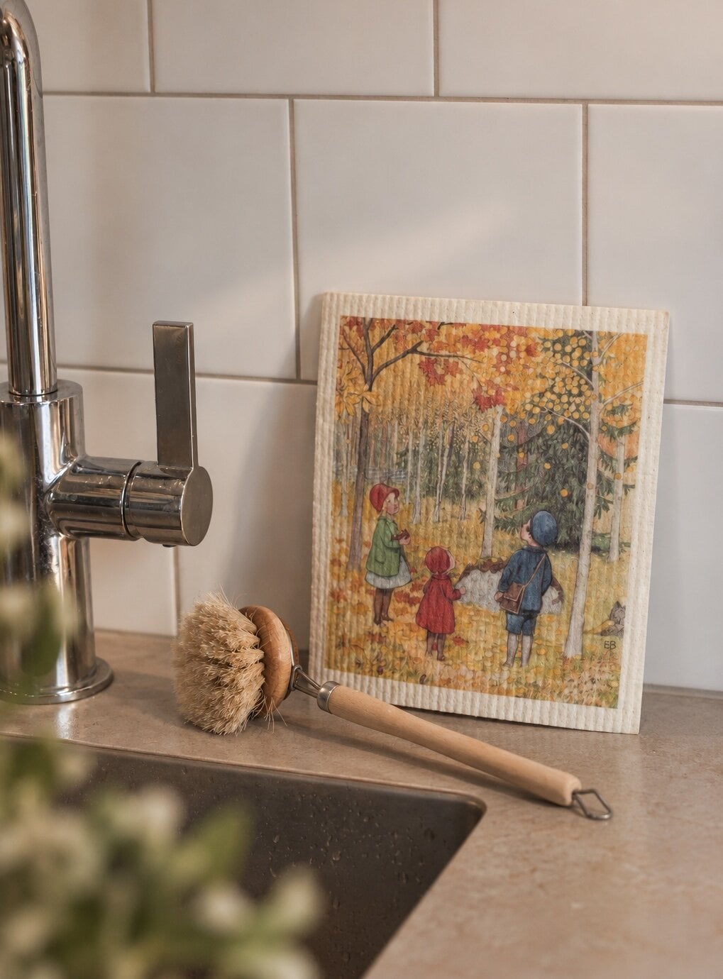 Dishcloth Elsa Autumn walk