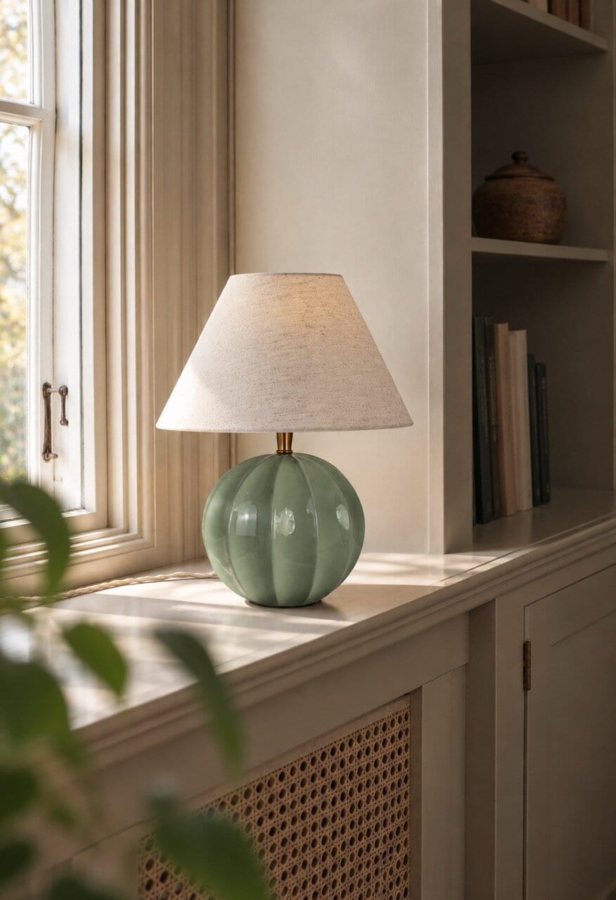 Table Lamp Base Marit Opal - Green