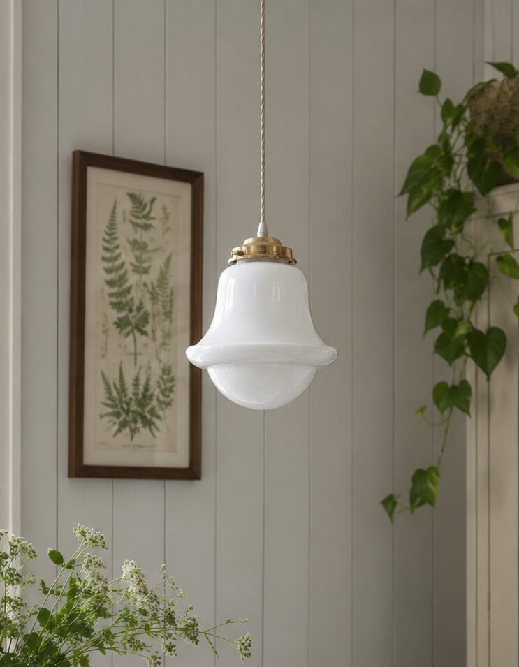 Ceiling Lamp Sture Brass/Opal White
