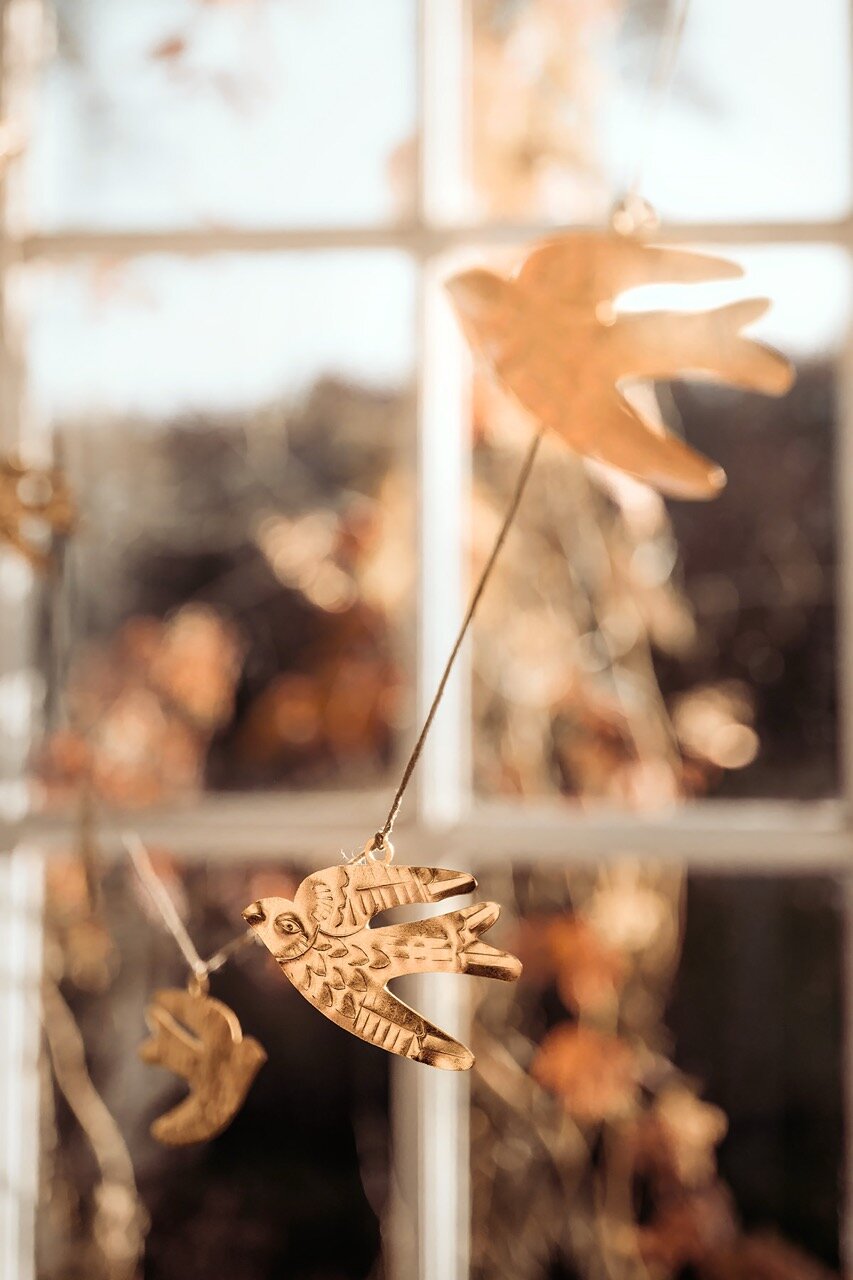 Bird Garland -  Brass