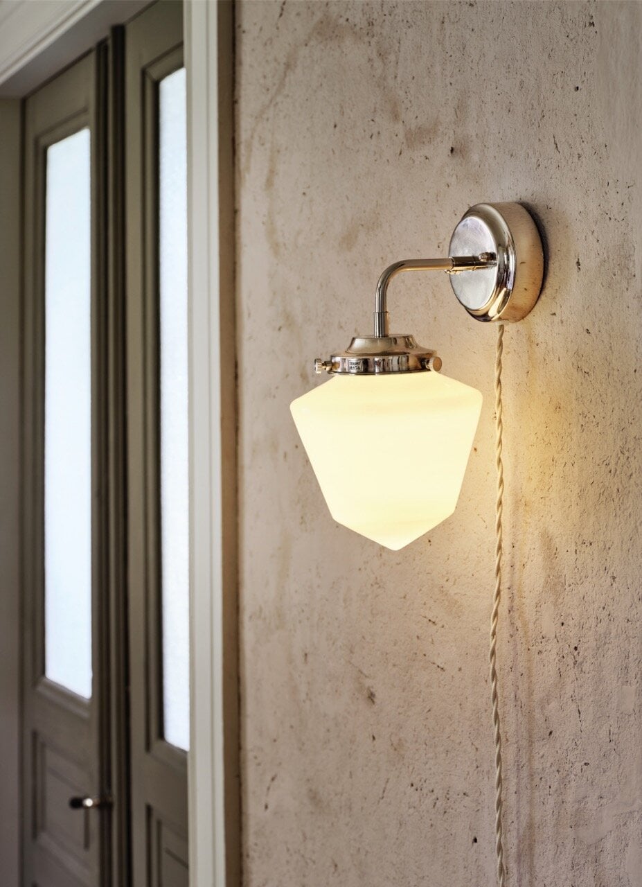 Wall Lamp Signe Nickel/Opal White