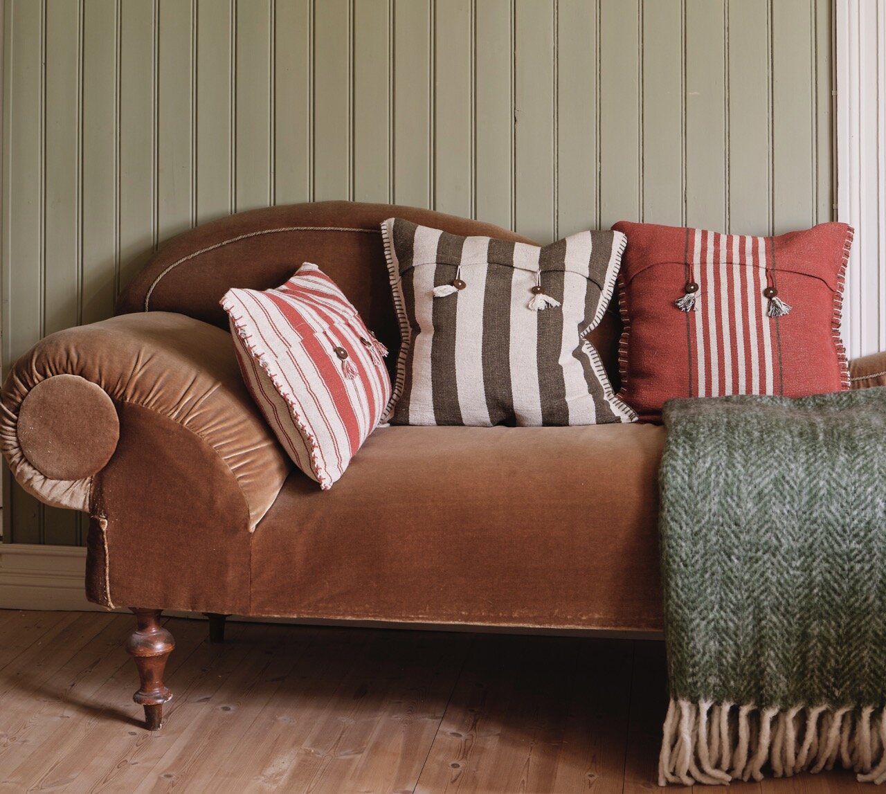 Cushion Cover Finnveden 50 x 50 Off White/Green