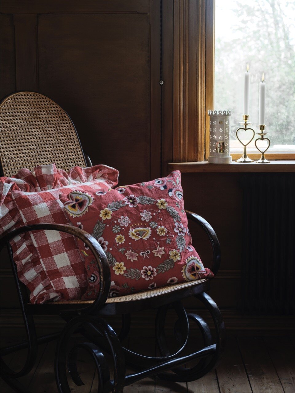 Cushion Cover Ida Check Red/White