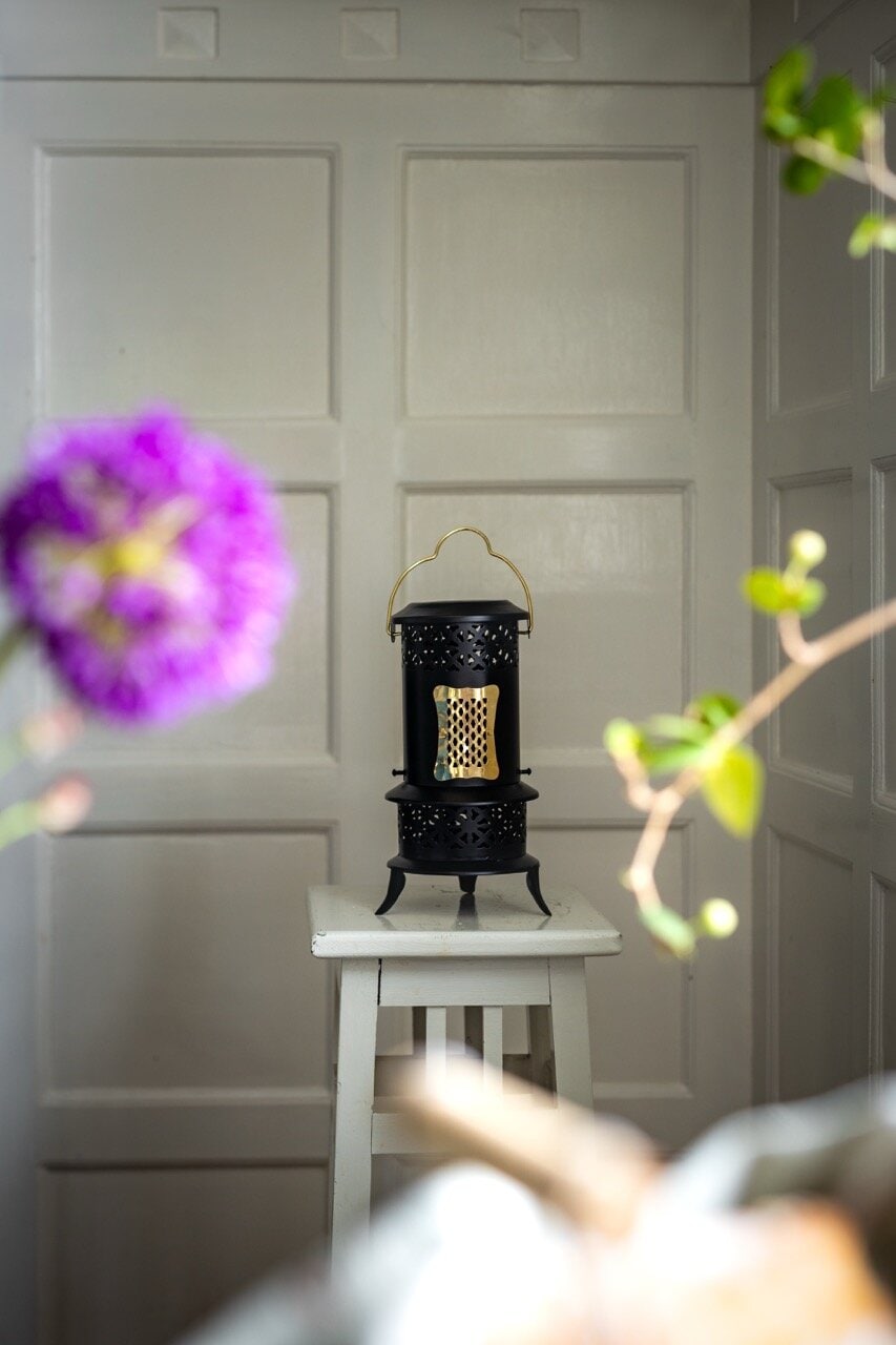 Tea Light Metal Stove – Black