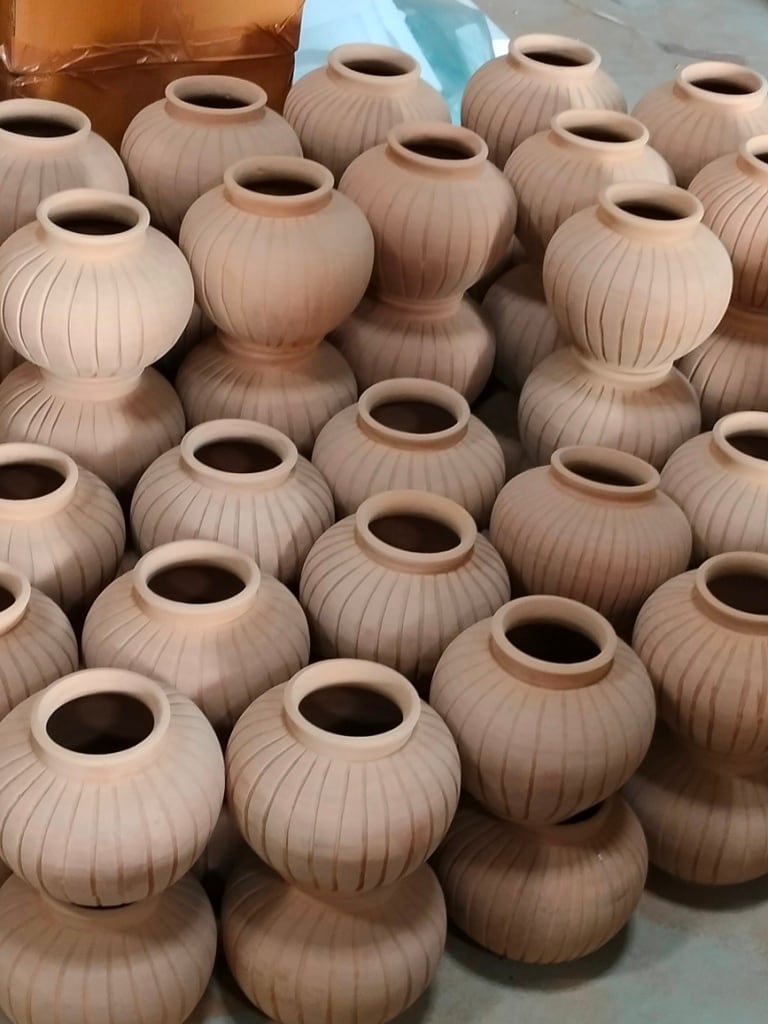 Vase Filipe Earthenware Terracotta Small